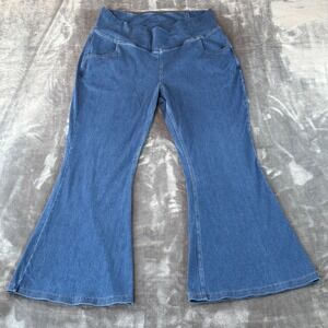 Halara Women's Jeans Flare Size 2X High Rise Dark Wash